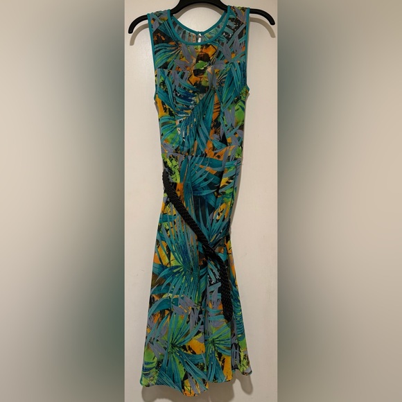 Rabbit Rabbit Rabbit Leaf Print Midi Dress - Picture 1 of 3